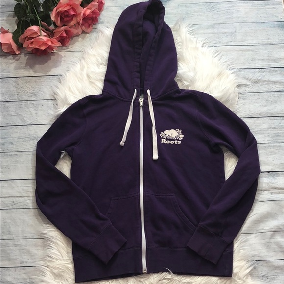 roots purple hoodie